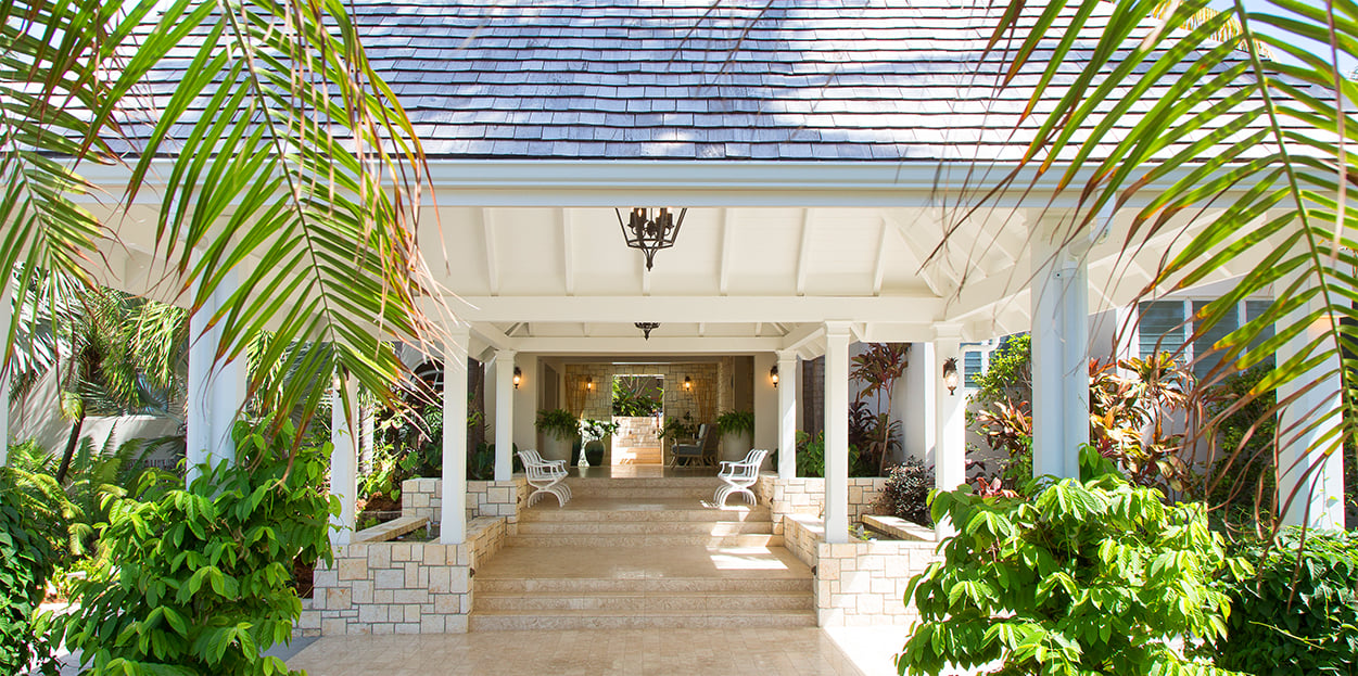 Renovated Front Entrance of Curtain Bluff