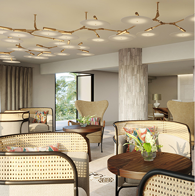 Seating area in Habitation Jouissant, Marriot