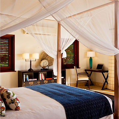 Bed in Harbor Heights at Jumby Bay
