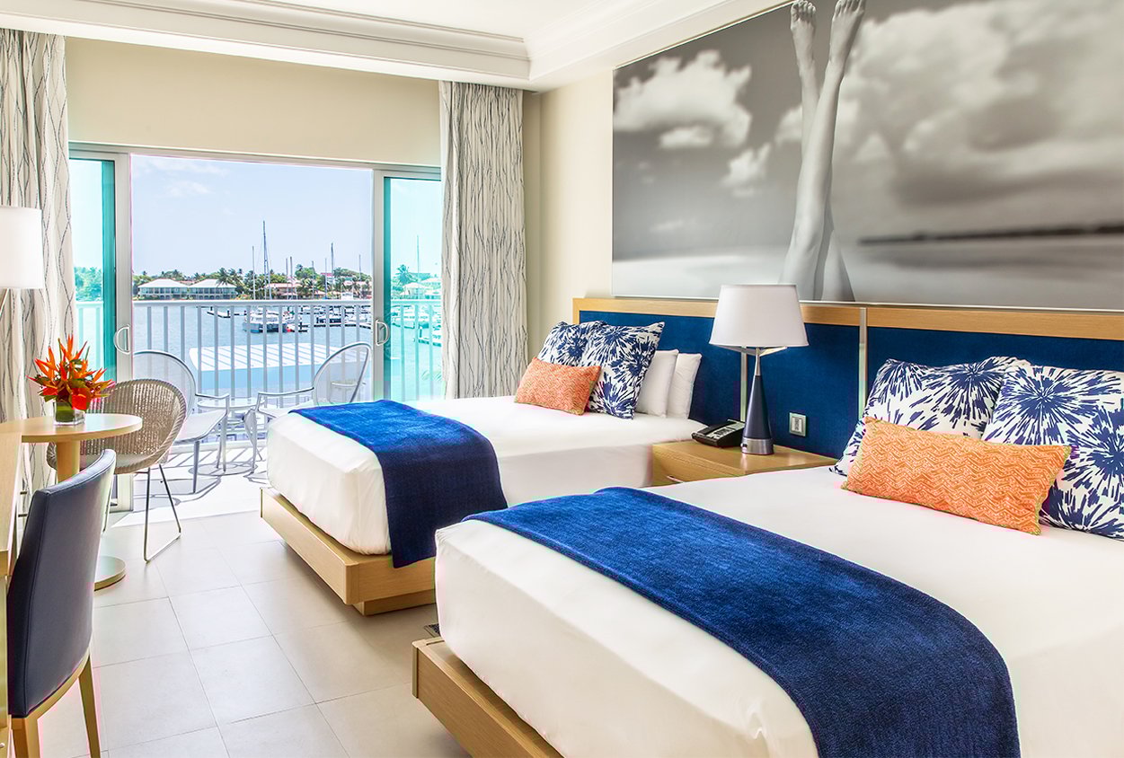 Two bed room with private balcony overlooking the water at The Harbor Club