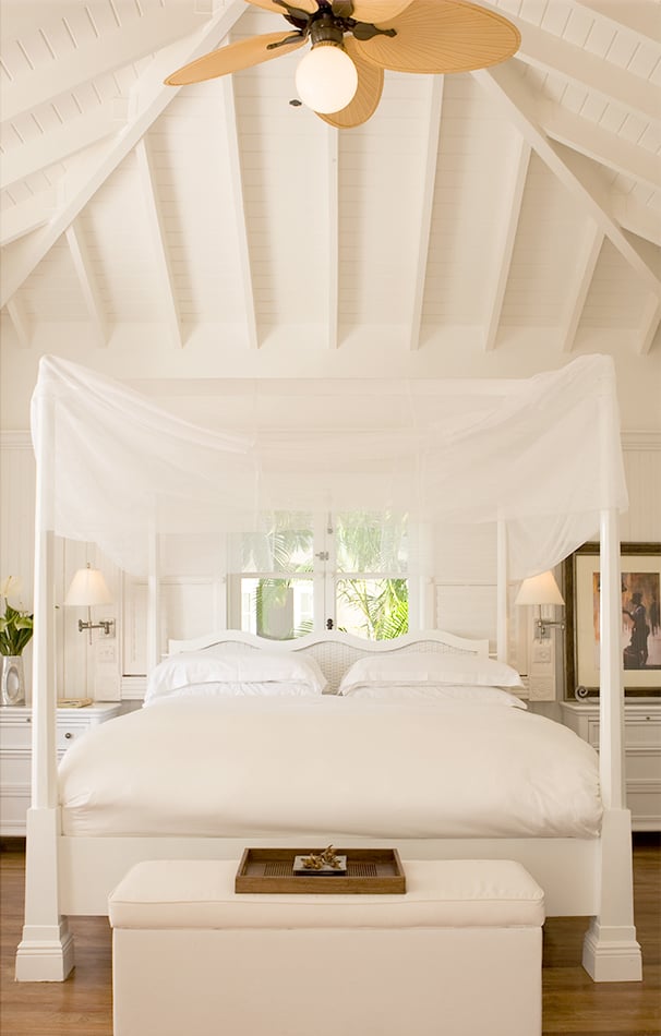 King sized canopy bed at Viceroy Sugar Beach