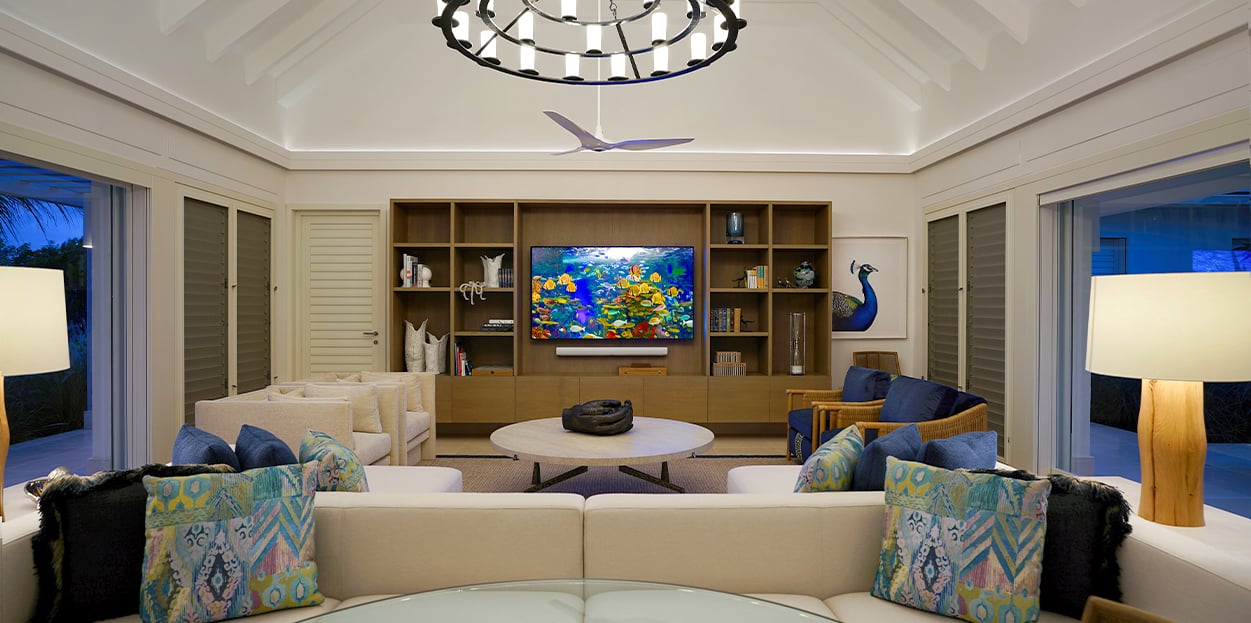 Den with Custom Millwork