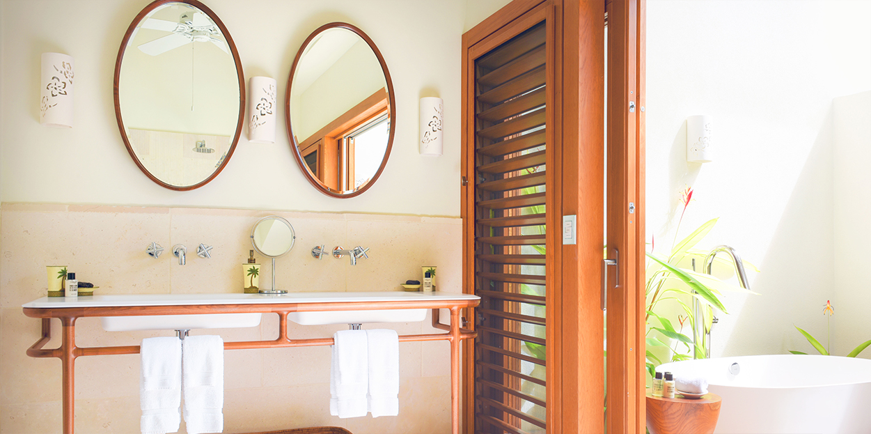 Bathroom with twin sinks